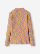 Girls Space Dye Mock Neck Top