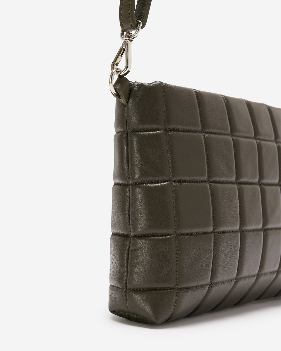 Pochette bouffante carrée à bandoulière