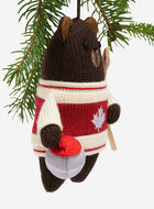 Curling Brown Bear Ornament
