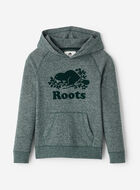 Chandail kangourou original &agrave; capuchon en jersey bouclette en coton bio pour enfants