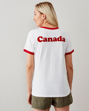 Womens Canada Ringer T-shirt