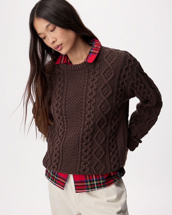 Cable Knit Crew Sweater