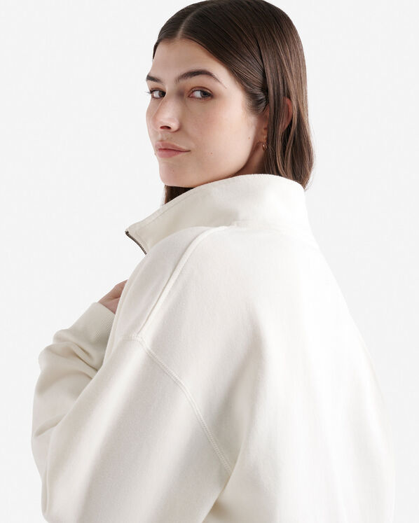 Chandail à col à glissière décontracté Cooper en coton bio