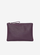 Grande pochette à glissière en cuir Cervino