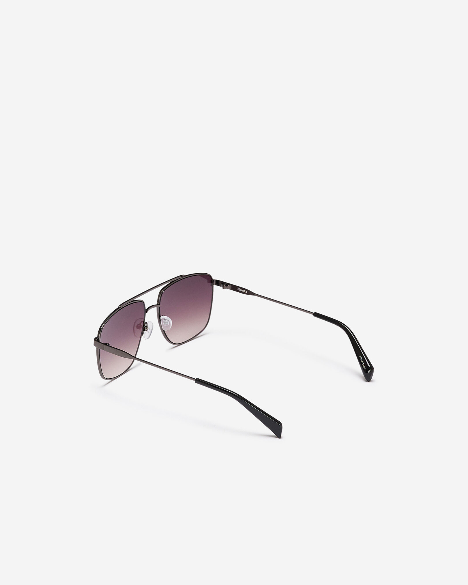 Lunettes de soleil carrées style aviateur en métal pour femme