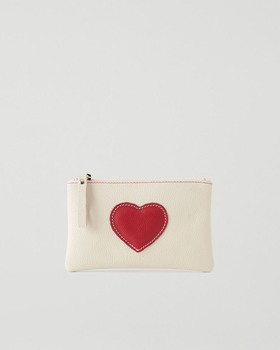 Heart Medium Zip Pouch Cervino