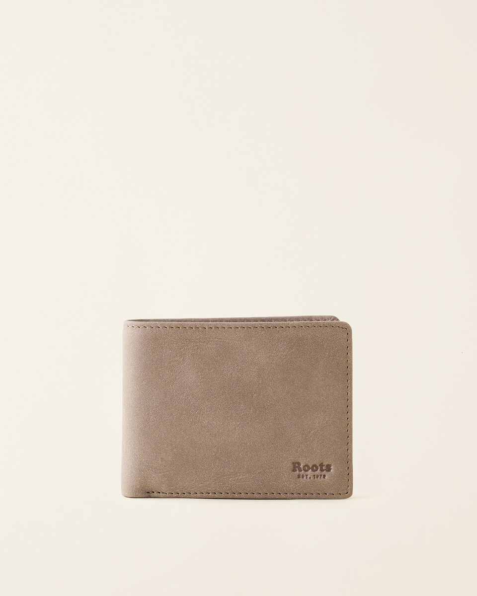 Grainy Leather TB Money Clip Wallet in Black - Men