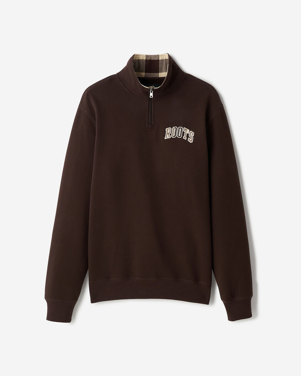 Plaid Applique Quarter Zip