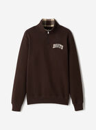 Plaid Applique Quarter Zip