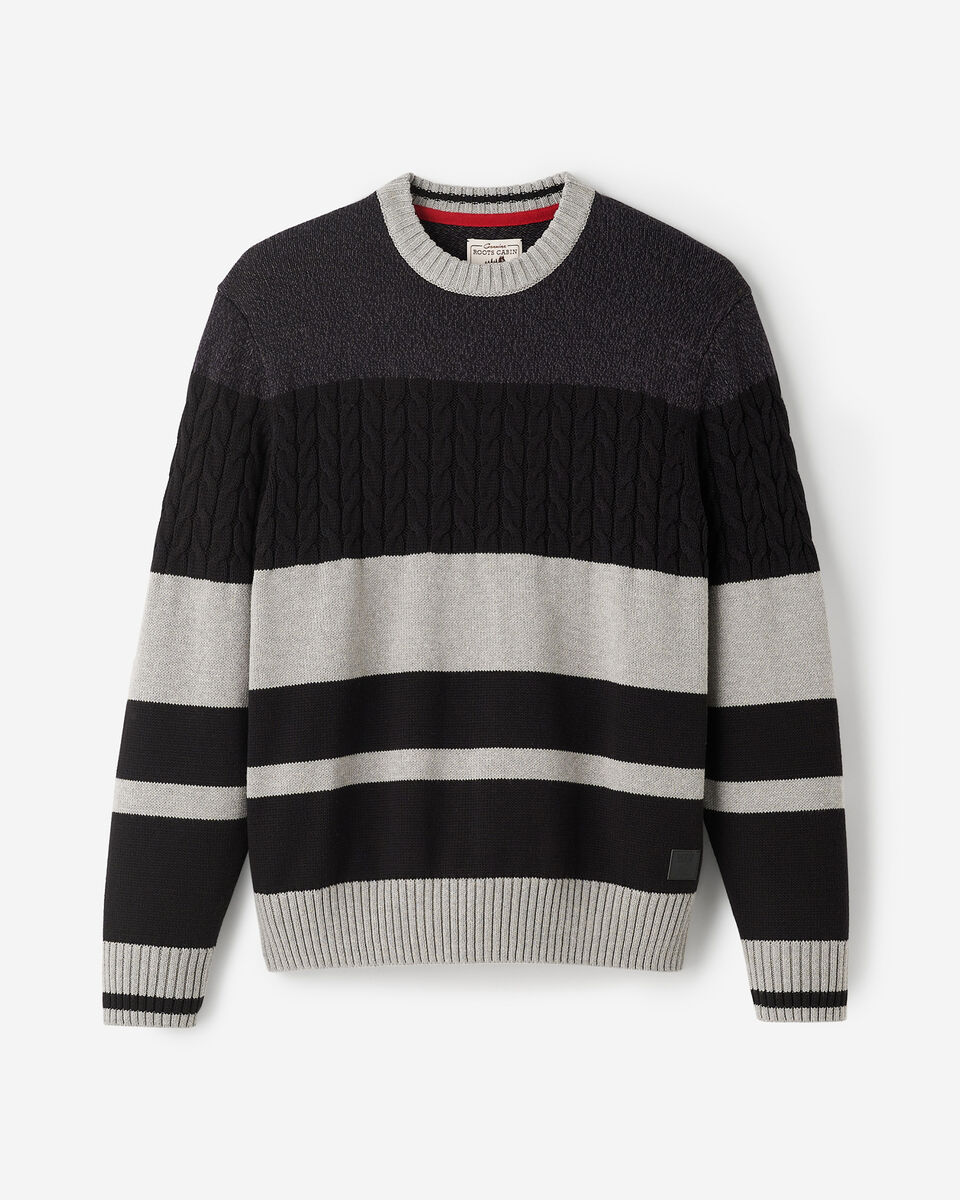 Cabin Relaxed Striped Crew Sweater