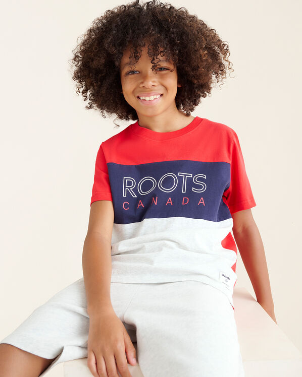 Kids Roots Colour Blocked T-Shirt