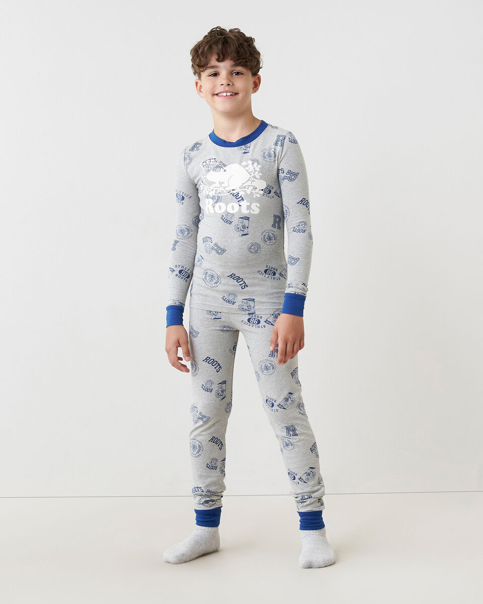 Kids Grey Athletics Club PJ Set, Pajamas