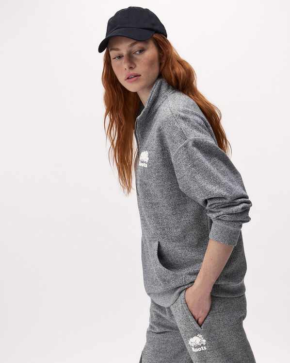 Organic Cooper Relaxed Quarter Zip Stein
