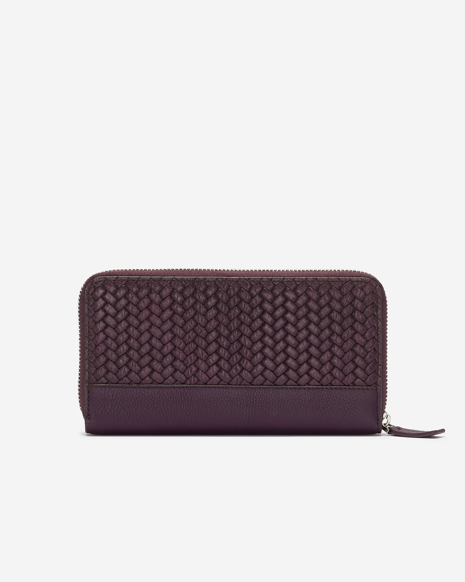 Zip Around Clutch Woven