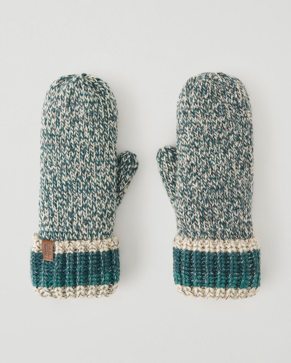 Womens Chunky Striped Mitten