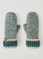 Womens Chunky Striped Mitten