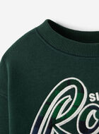Baby Plaid Applique Crew