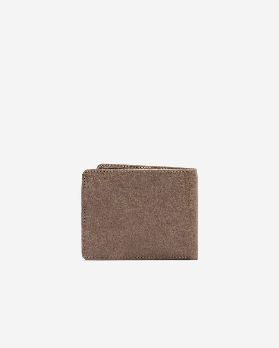Portefeuille mince à rabat latéral en cuir Tribe