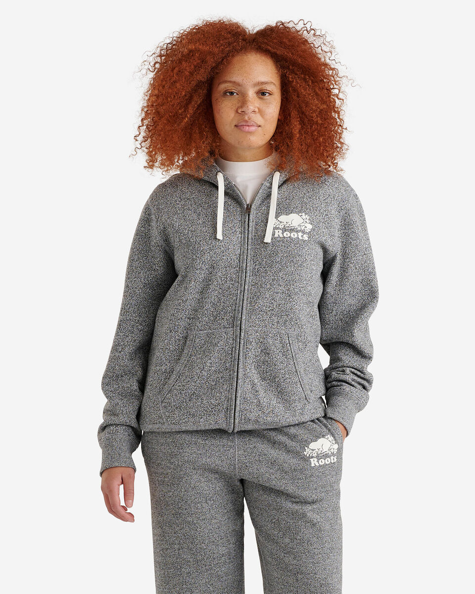 ROOTS Women's Fleece Full Zip Hoodie Sweatshirt