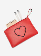 Heart Medium Zip Pouch Cervino