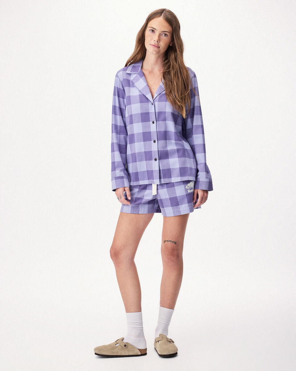 Short de pyjama &agrave; carreaux pour femme