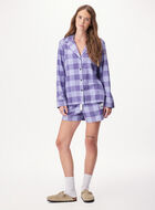 Short de pyjama &agrave; carreaux pour femme