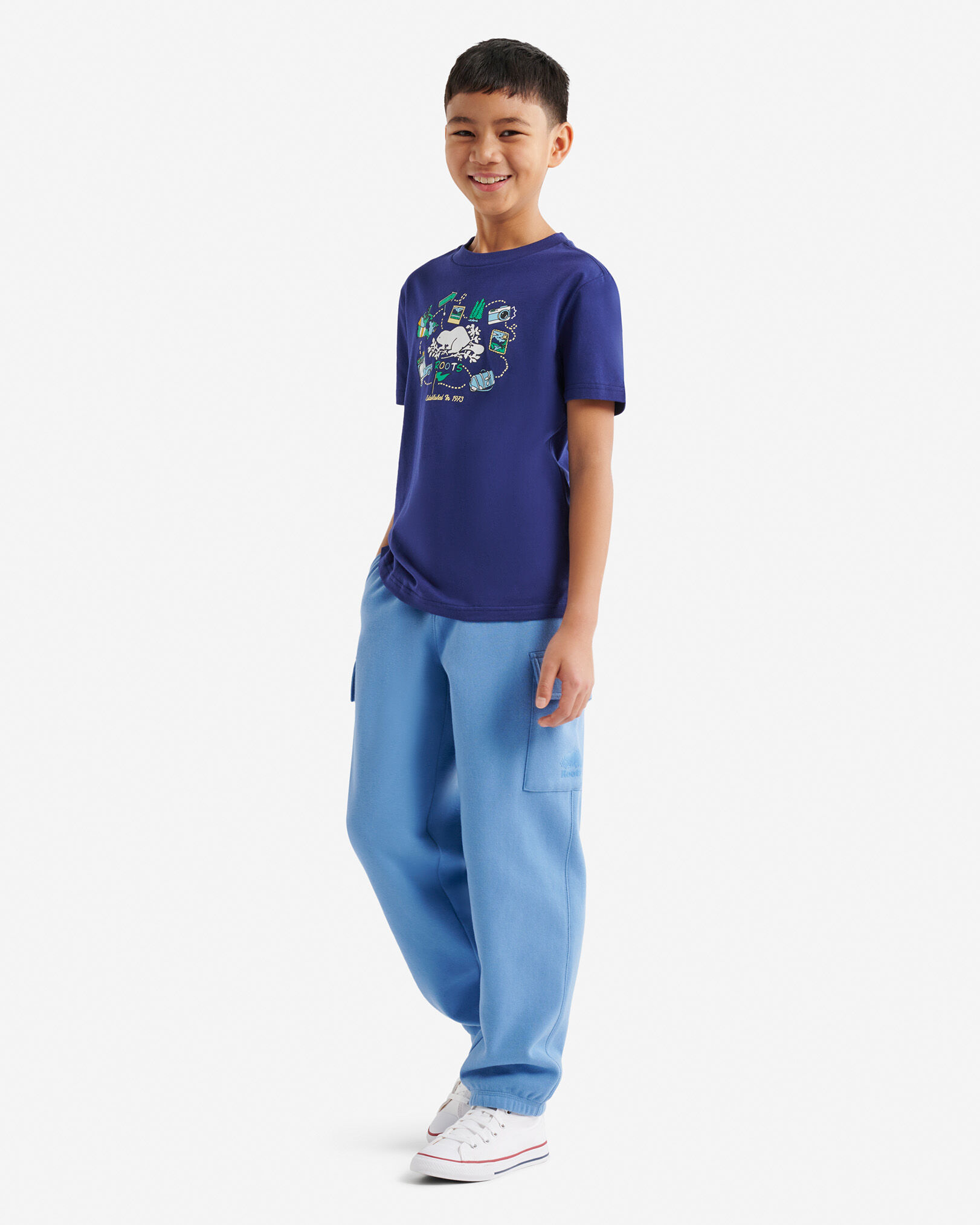 Pantalon cargo décontracté en molleton Cooper pour enfants