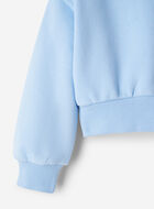 Toddler Girls Summer Cloud Cropped Bubble Full Zip Hoodie