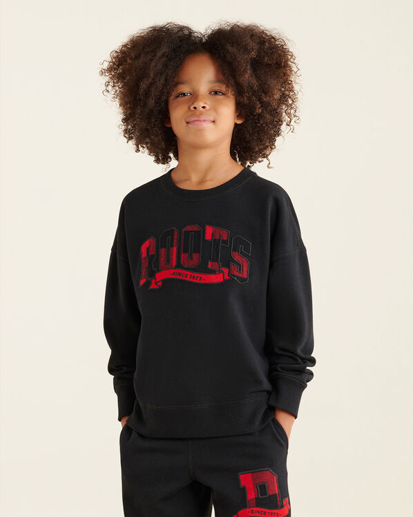 Kids Plaid Applique Crew Sweatshirt