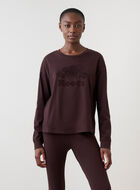 T-shirt à manches longues Cooper le castor en coton bio pour femme