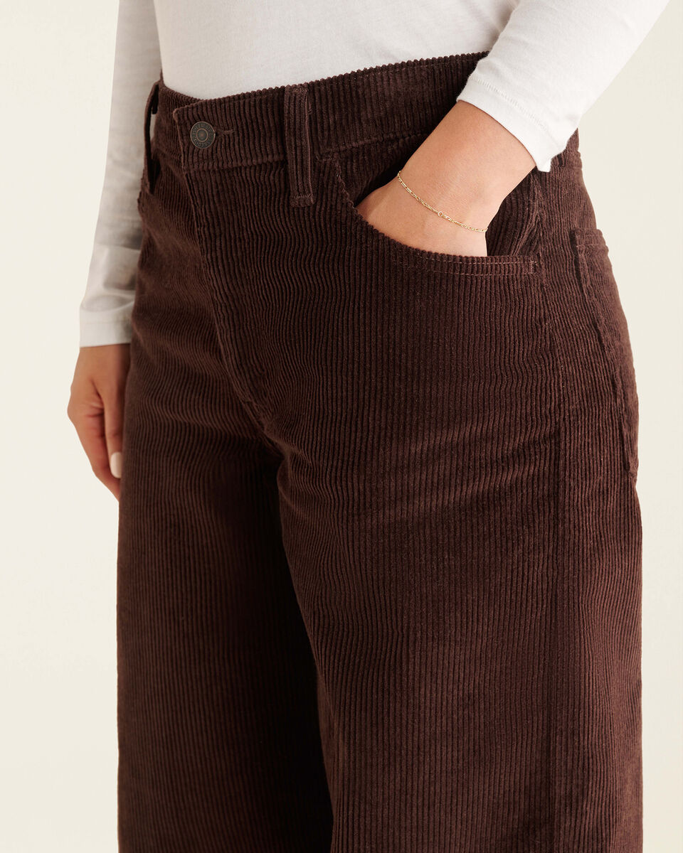 THE ROW Retro Dark Brown Women Corduroy Pants