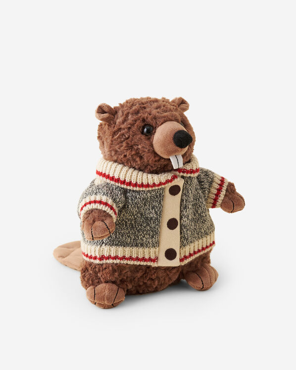 Castor en peluche Cabane