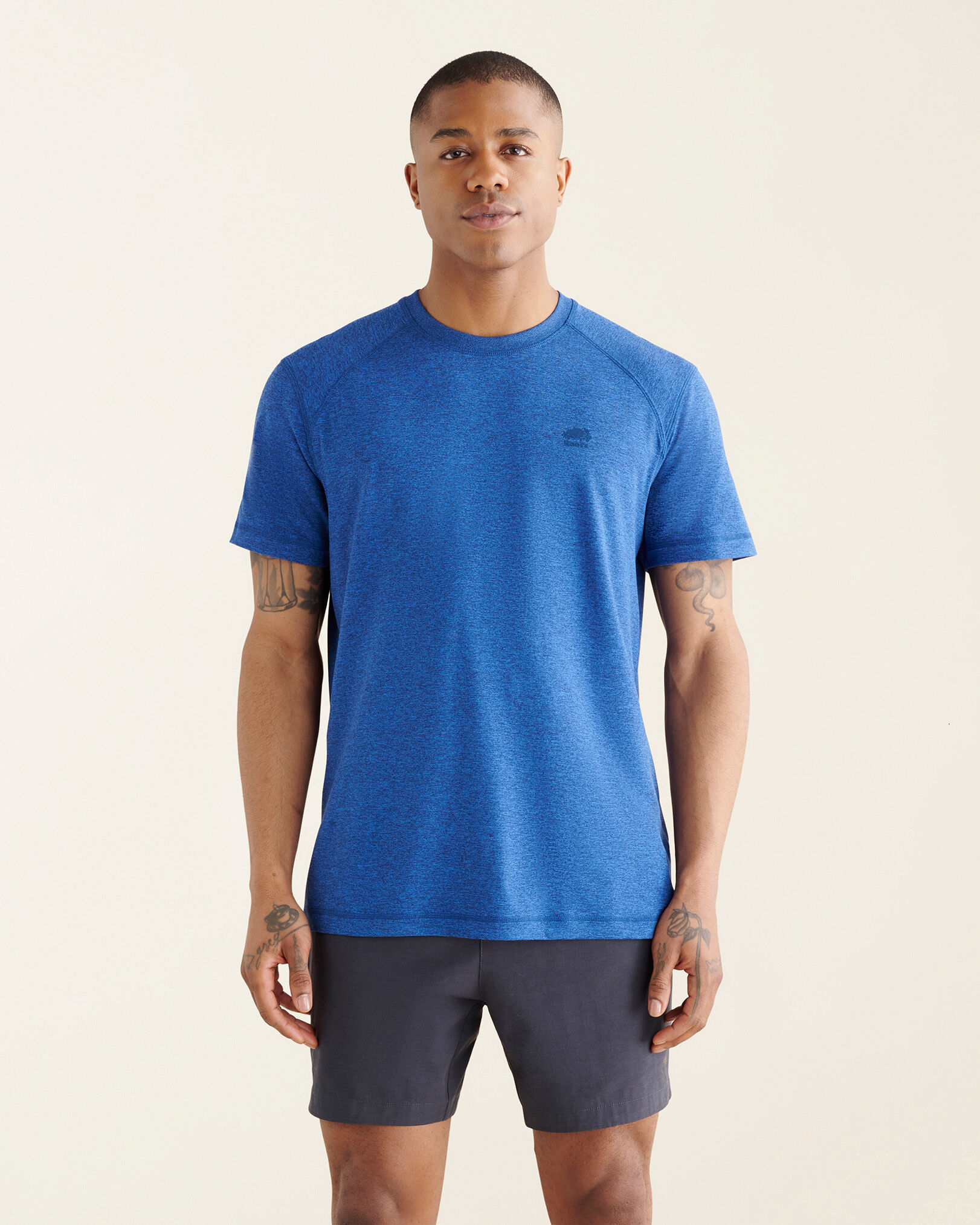 Shirt with outlet blue shorts