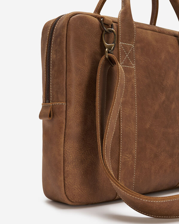 Sac &agrave; ordinateur Wellington en cuir Tribe