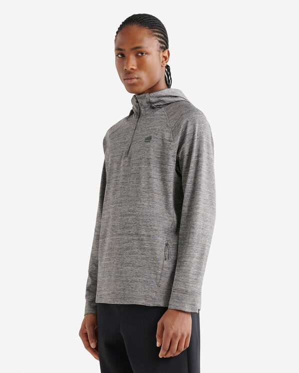 Chandail sport textur&eacute; &agrave; capuchon et glissi&egrave;re 