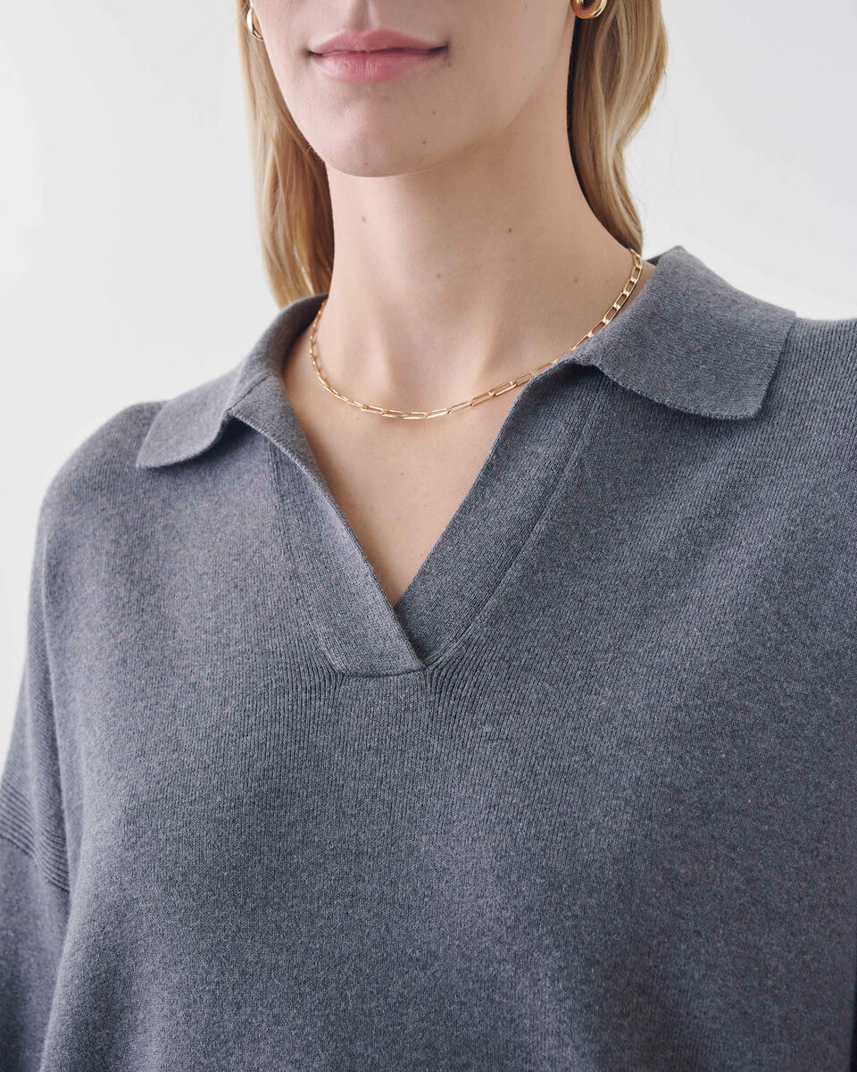 Luxe Lounge Polo Sweater