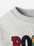 Chandail à col rond avec appliqué à carreaux pour bébés