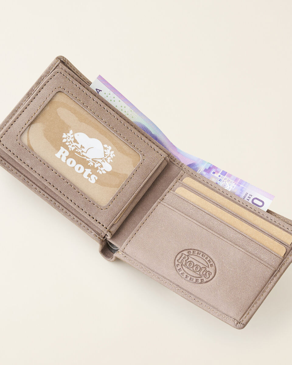 Portefeuille mince à rabat latéral en cuir Tribe