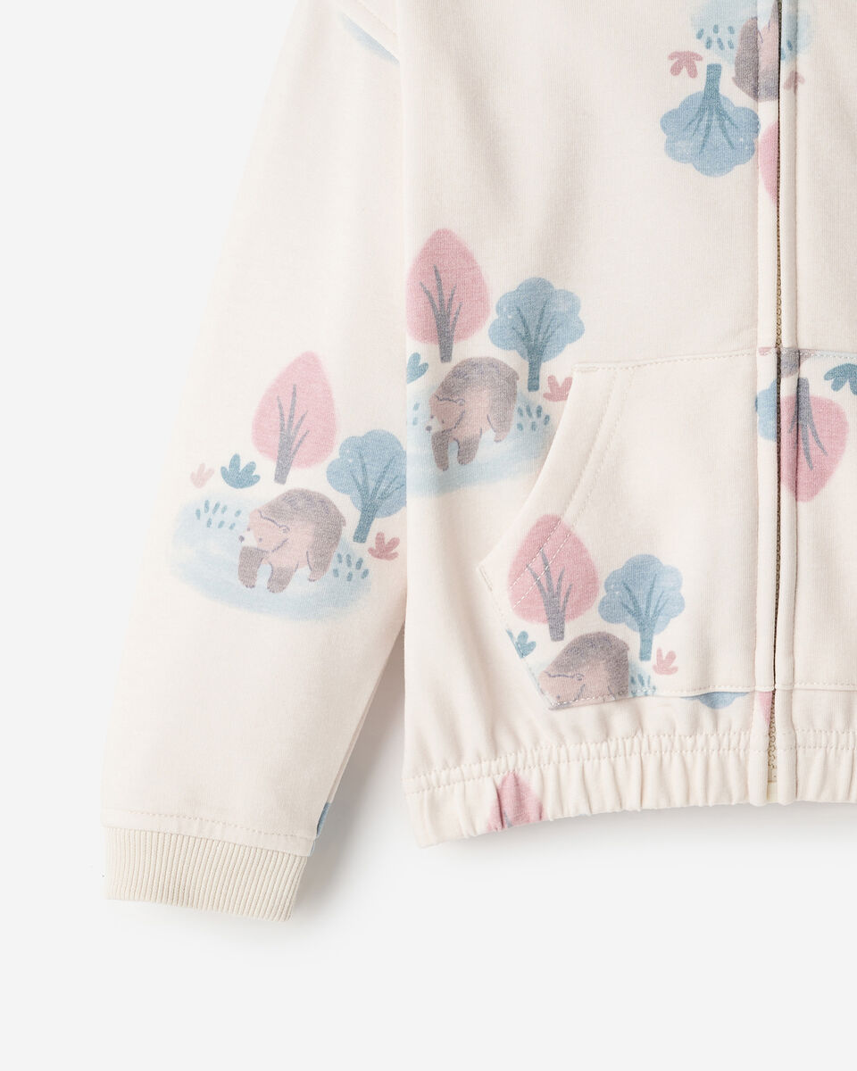 Chandail ourson douillet &agrave; capuchon et glissi&egrave;re pour tout-petits