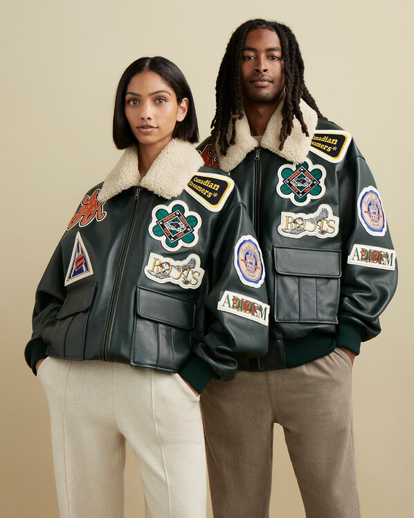 Blouson aviateur Roots x Adidem Asterisks