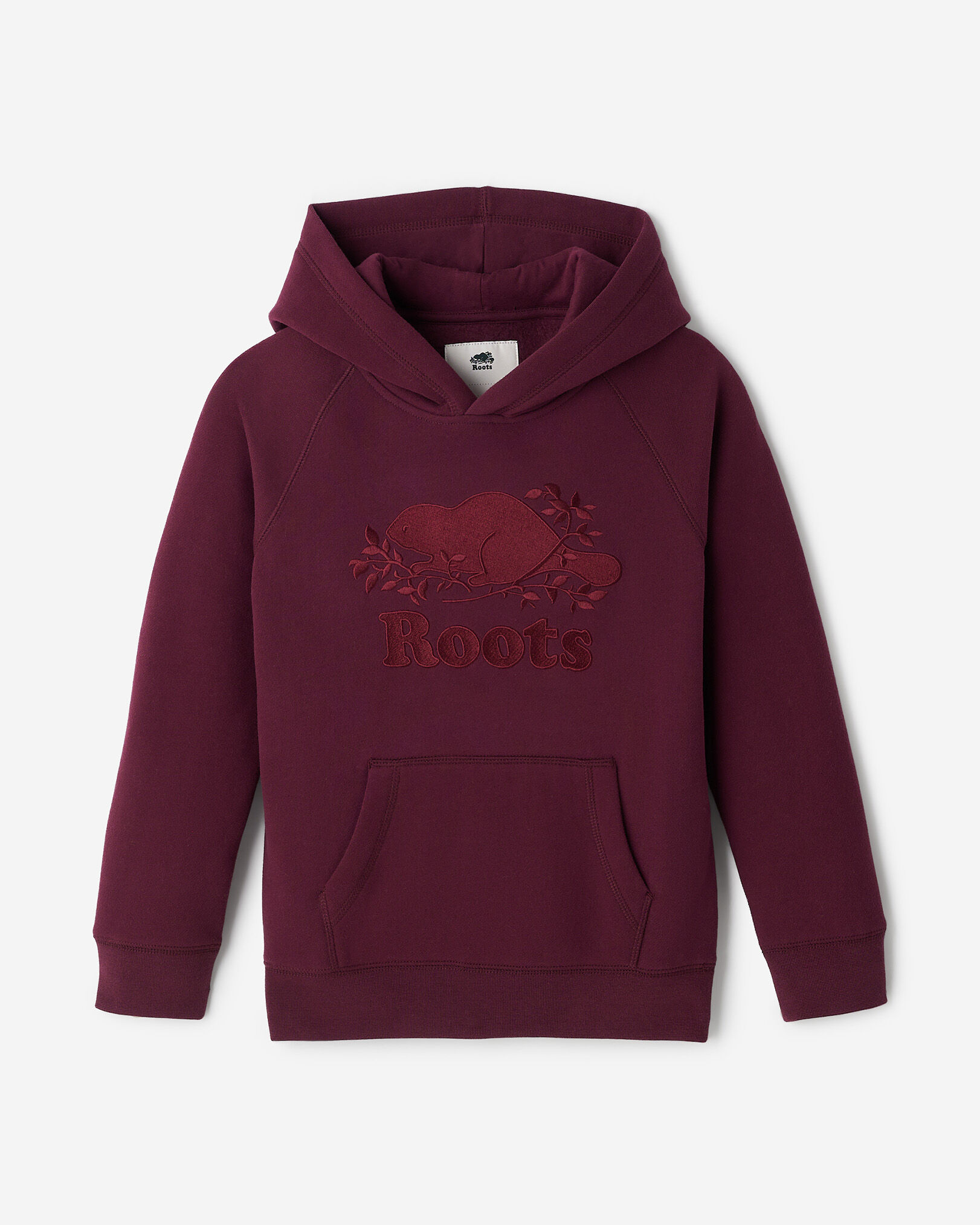 Kids Organic Cooper Satin Stitch Kanga Hoodie