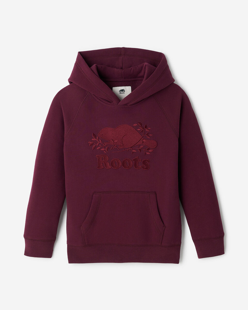 Chandail kangourou &agrave; capuchon en coton bio &agrave; coutures en satin Cooper pour enfants