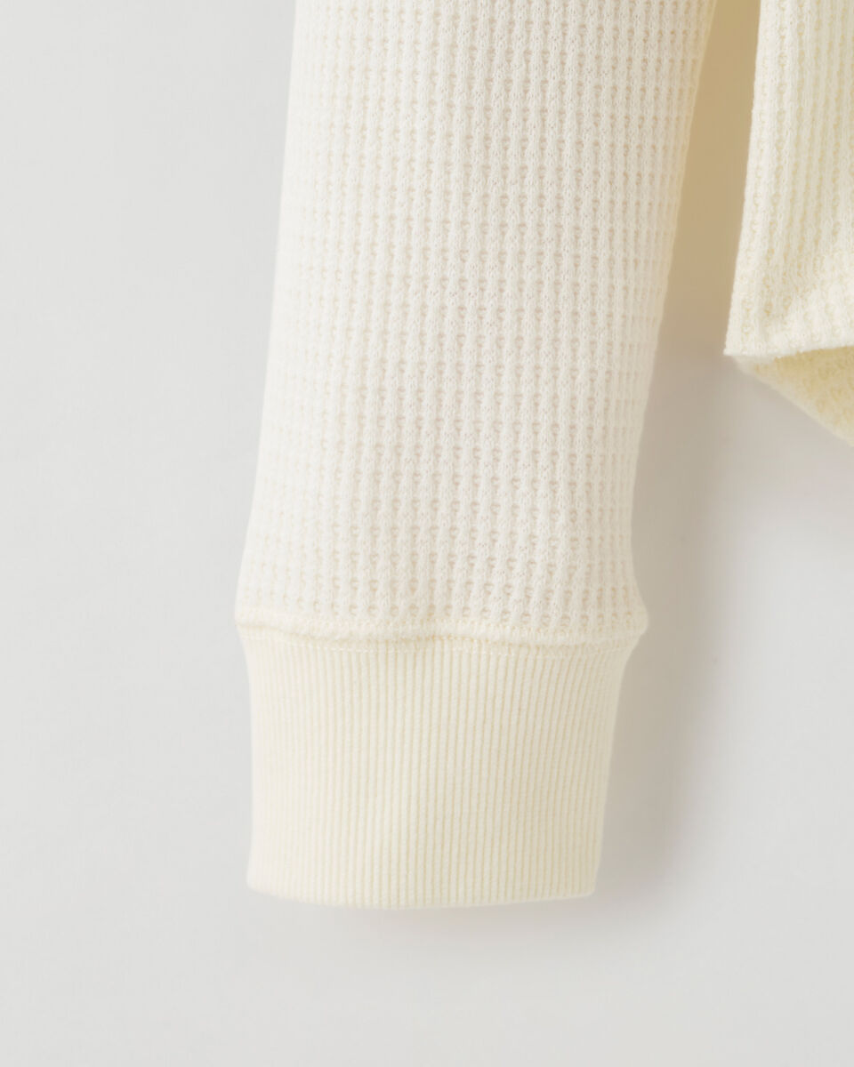 Waffle Long sleeve Top