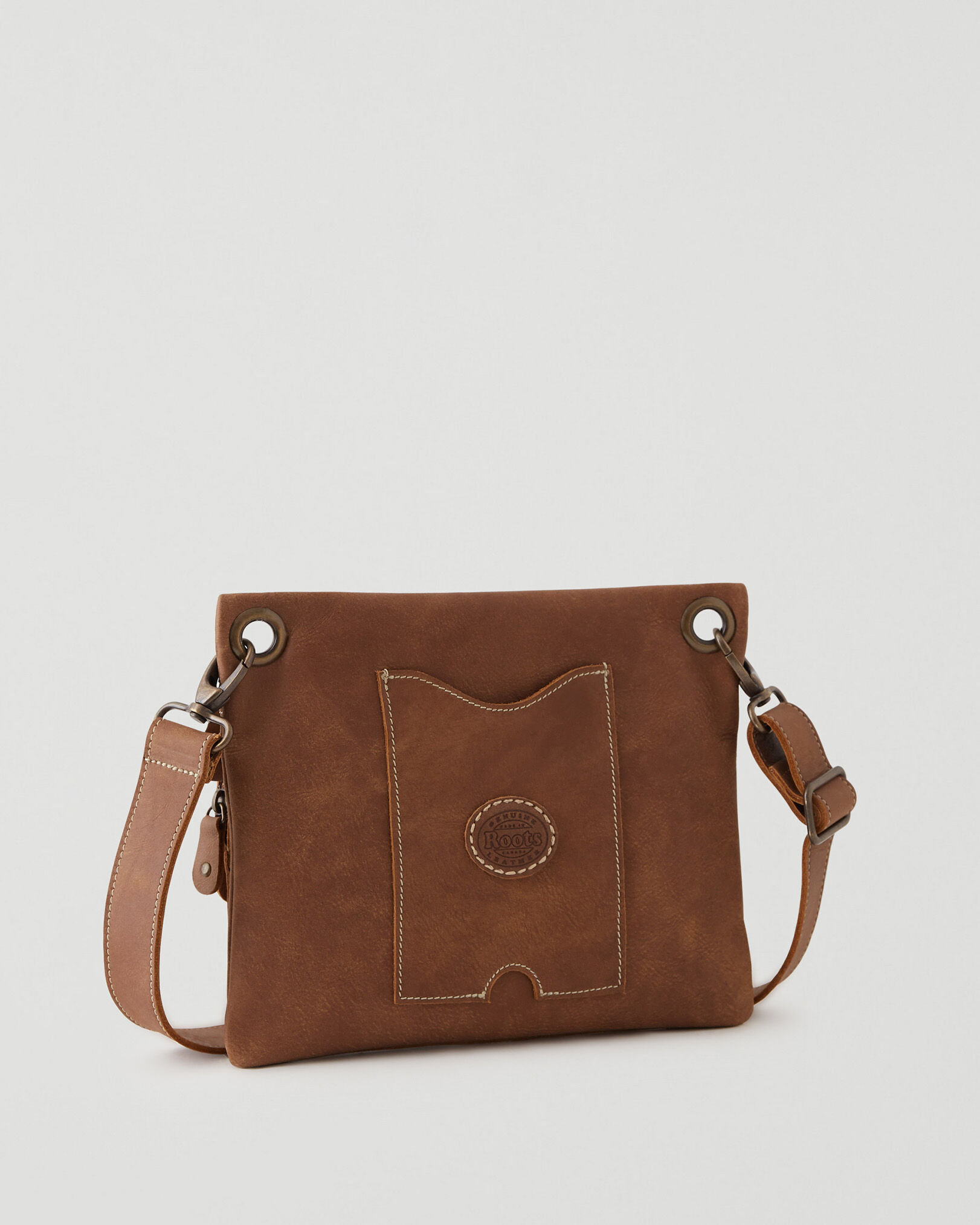 Roots tribe leather best sale bag