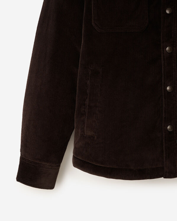Manteau en velours c&ocirc;tel&eacute; et mouton molletonn&eacute;