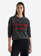 Plaid Applique Crew