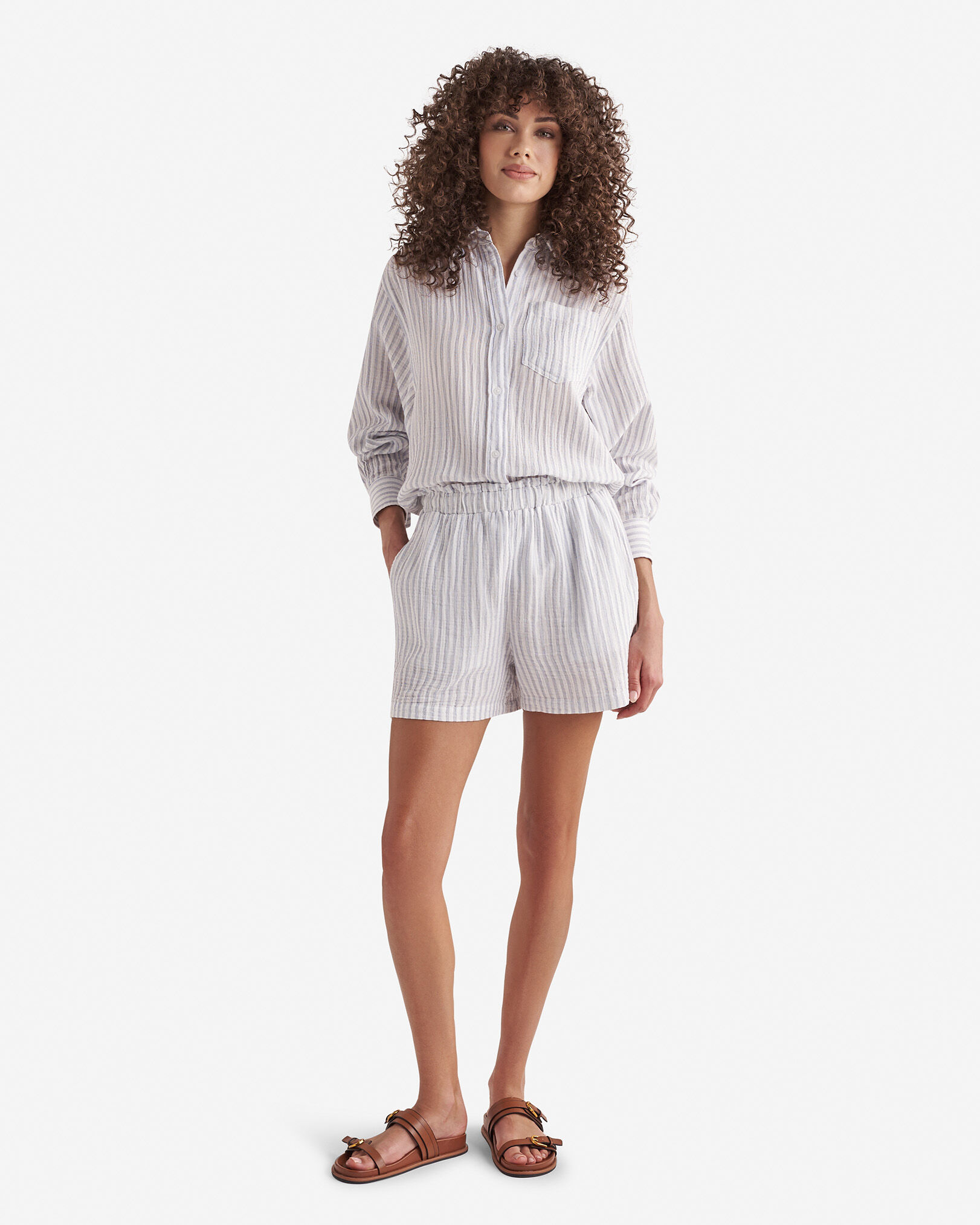 Short 3,5 po en gaze de coton Isla