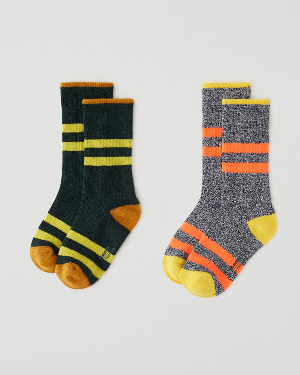 2 paires de chaussettes à rayures Cooper pour enfants