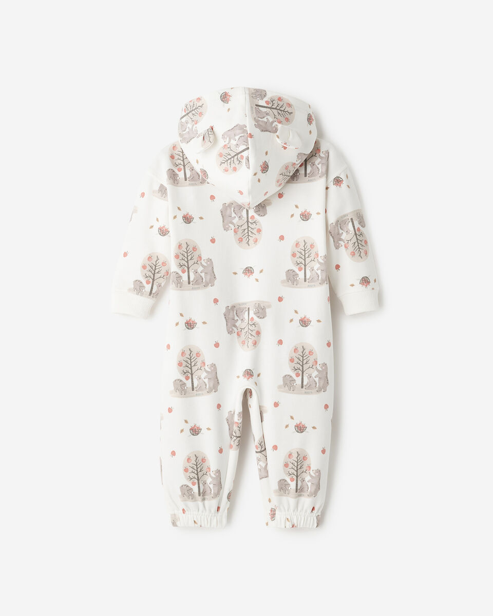 Barboteuse &agrave; capuchon Ours douillet pour b&eacute;b&eacute;s