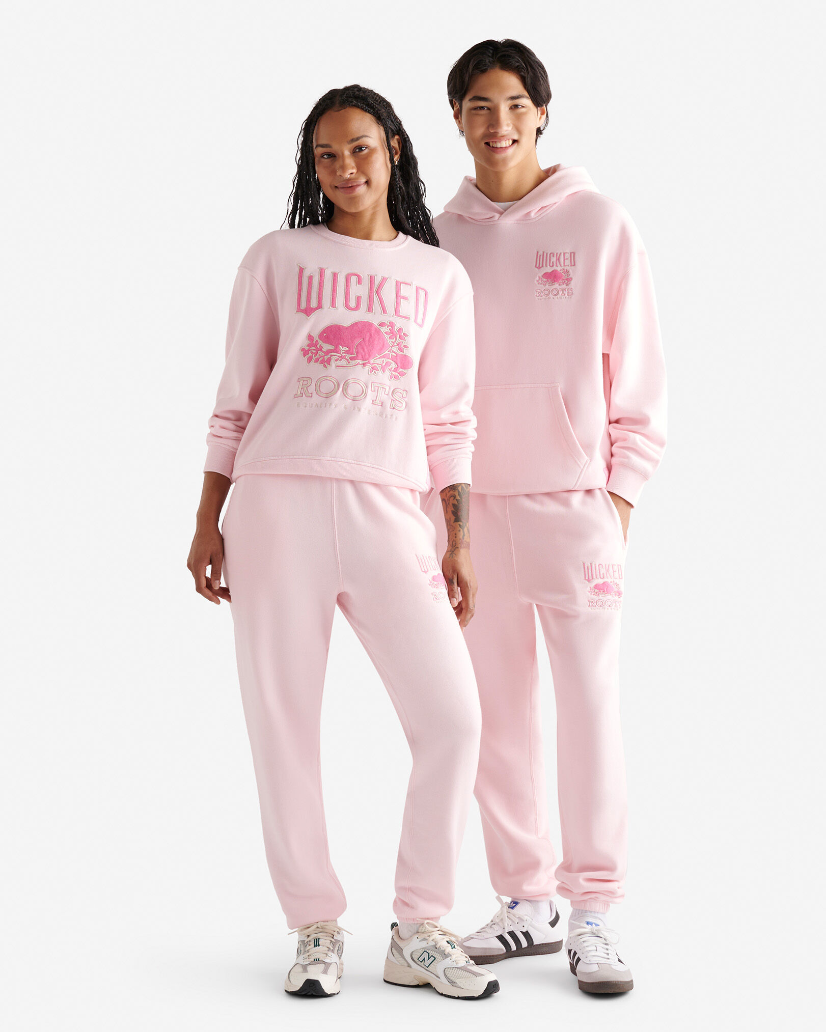 Pink roots sweatpants clearance